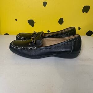 Naturalizer Black Leather Loafers Womens Size 9 Preppy Office Everyday Classic
